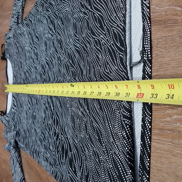 (S) Sears Classic Sheer Statement Sleeves Dots Patterned Evening Patterned - Picture 6 of 9